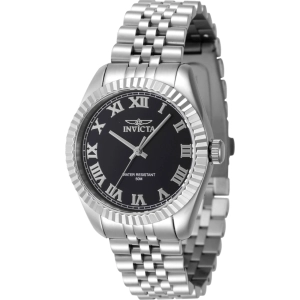 Invicta Women's Watch - Specialty Black Dial Silver Steel Bracelet Quartz | 47408