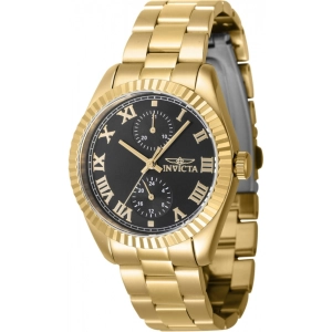 Invicta Women's Watch - Specialty Quartz Black Dial Yellow Gold Bracelet | 47443