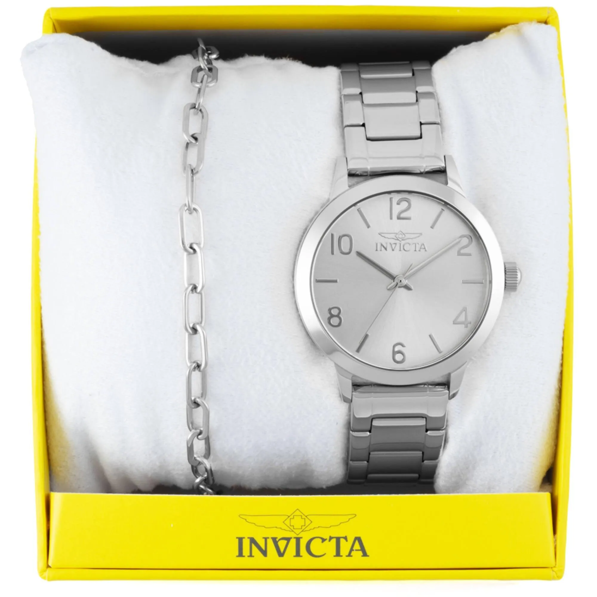 Invicta Women's Watch with Bracelet Set - Wildflower Quartz Silver Tone Dial | 47270