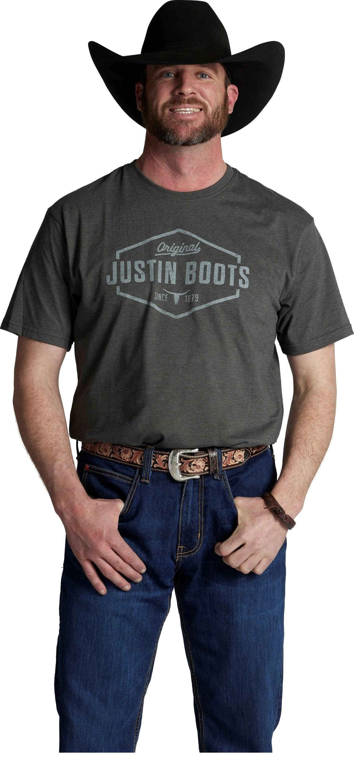 Justin Brands T-Shirt J-G3228 Hexagon Justin