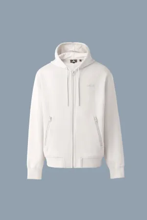 KRYSTOS Double-face Jersey zip-up hoodie Cream