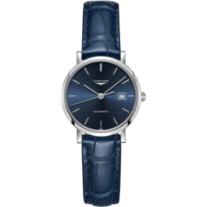 Longines Women's Watch - Elegant Automatic Blue Dial Leather Strap Date | L43104922