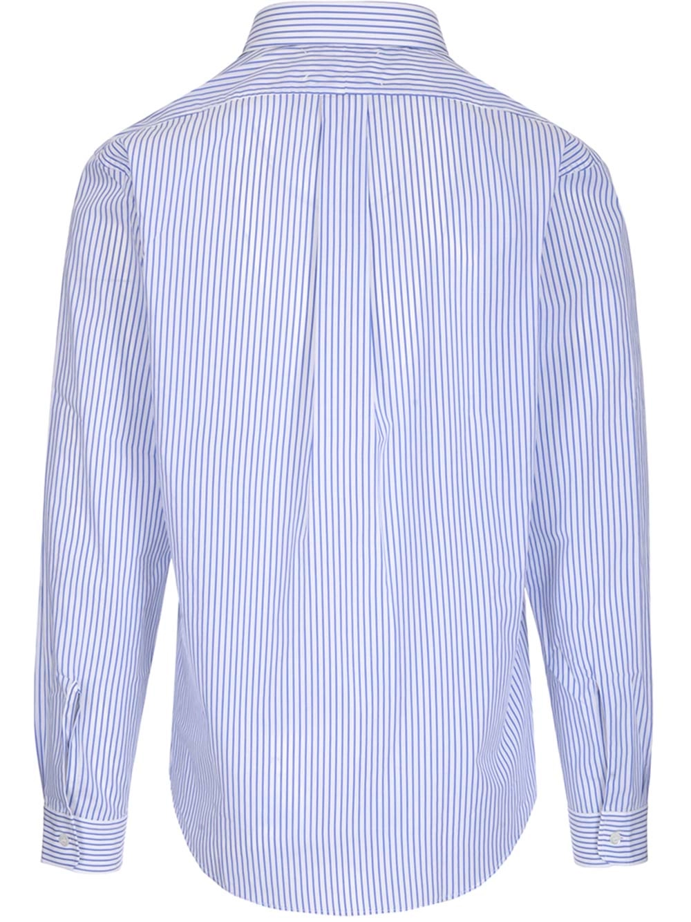 Maison Margiela Striped Curved Hem Shirt