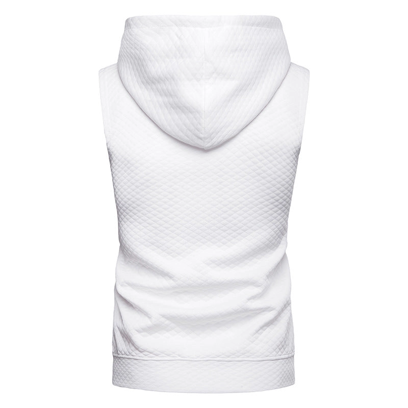 Men Hooded Diamond Gera Chain Short Sleeve Hip Hop Sports T-shirt