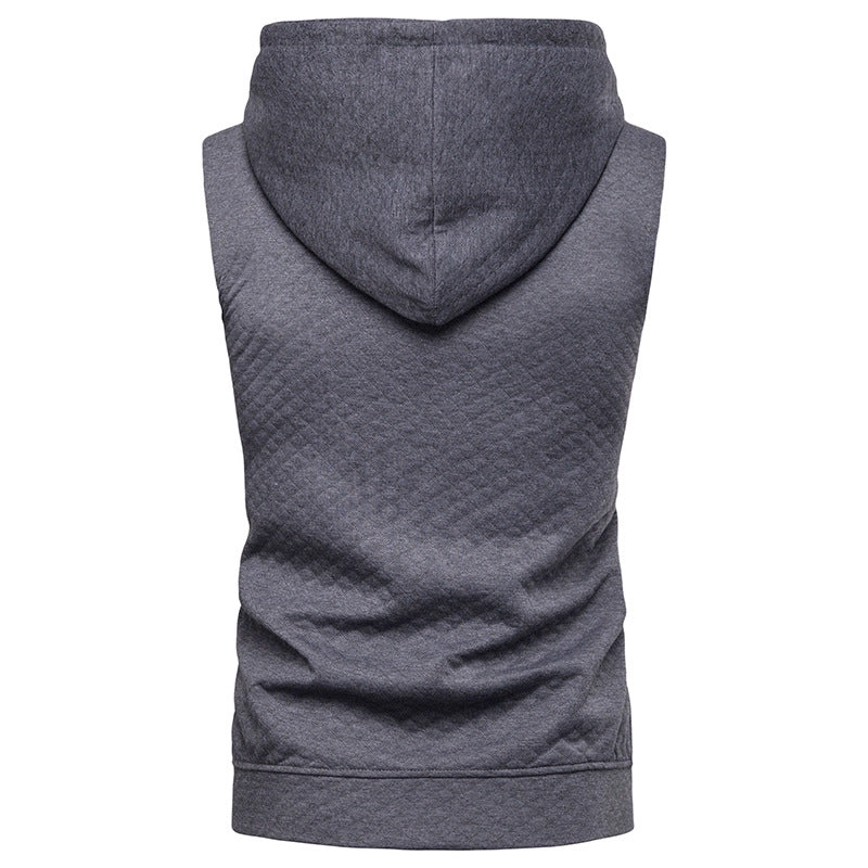 Men Hooded Diamond Gera Chain Short Sleeve Hip Hop Sports T-shirt