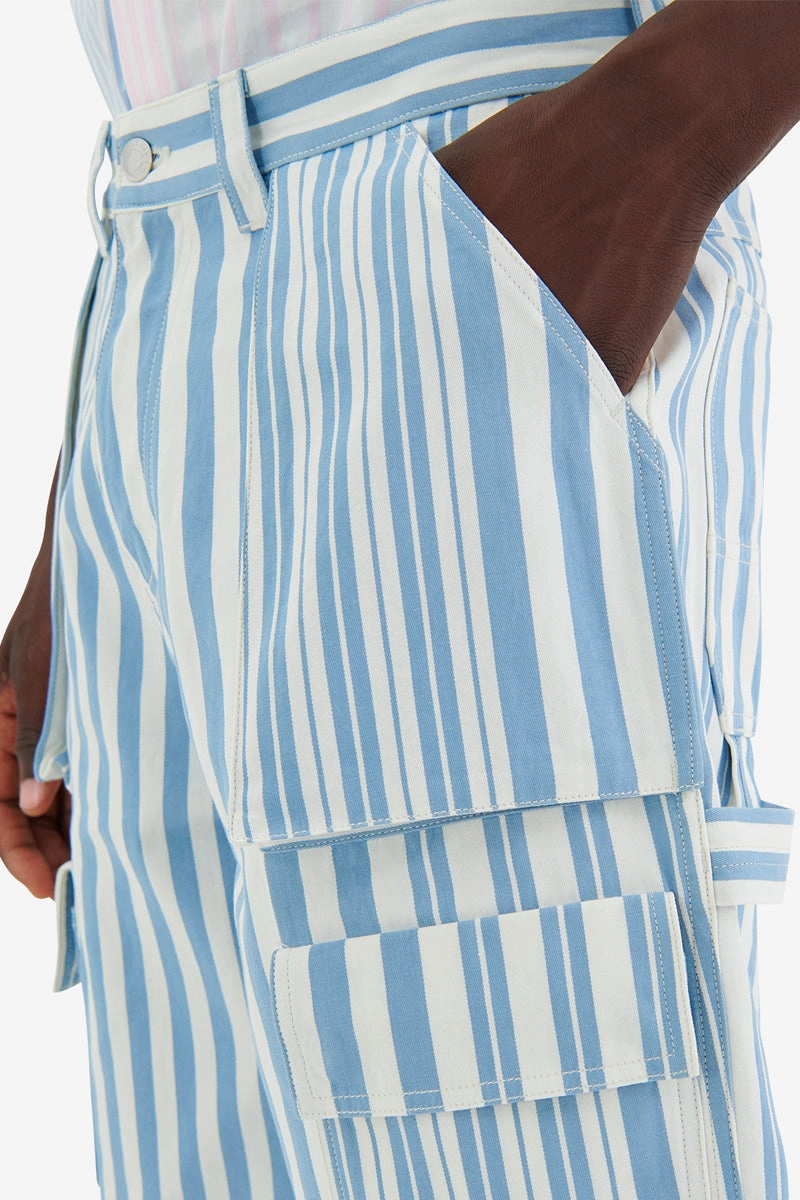 MEN'S OUTDOOR BERMUDA SKY BLUE STRIPES