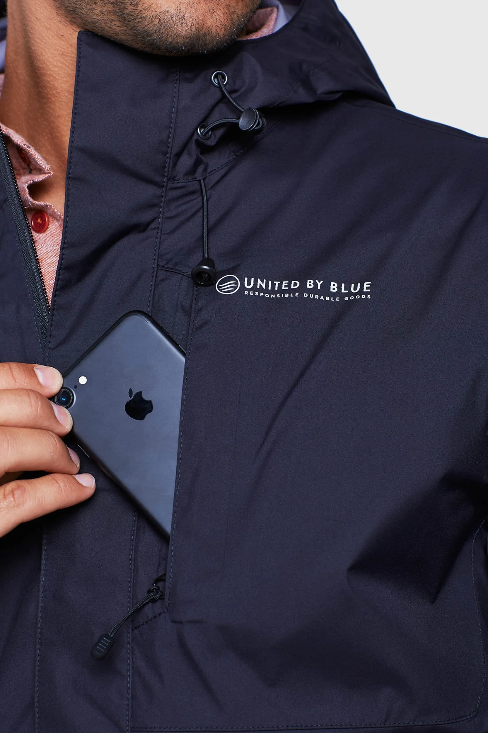 Men's Recycled Rain Shell - Black