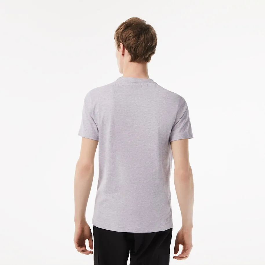 Men’s Sport Regular Fit T-shirt With Contrast Branding Grey Chine