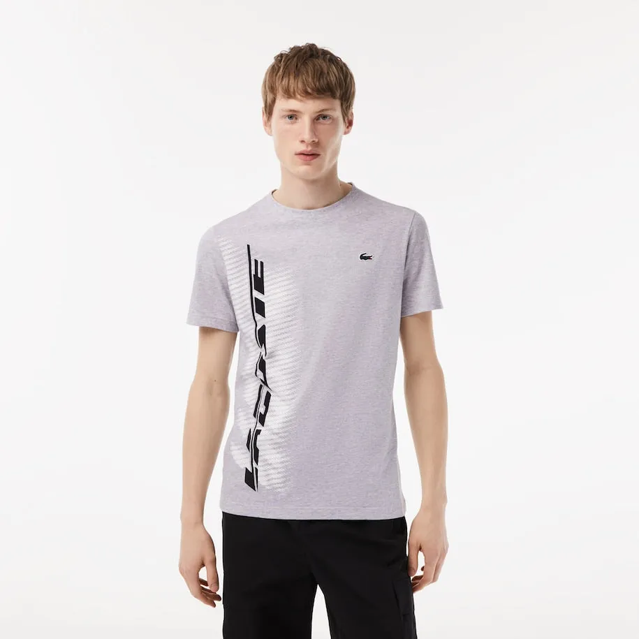 Men’s Sport Regular Fit T-shirt With Contrast Branding Grey Chine