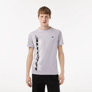 Men’s Sport Regular Fit T-shirt With Contrast Branding Grey Chine