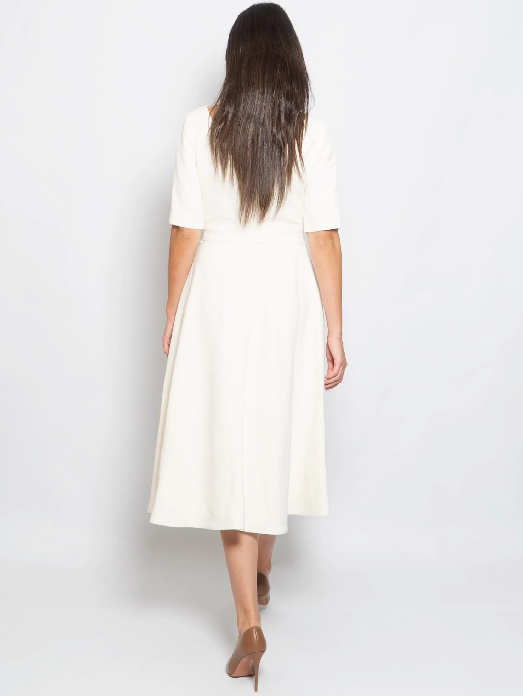 Midi Dress with Butter Belt