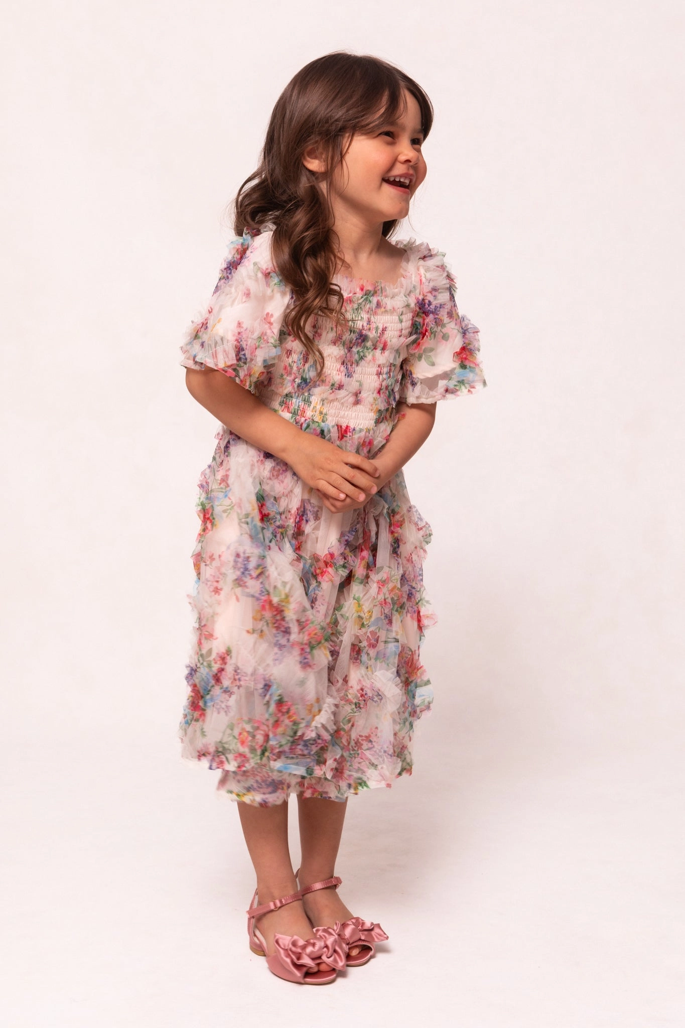Mini Florentina Dress in Pink Floral