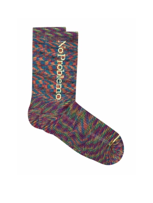 No Problem Space Dye Striped Socks