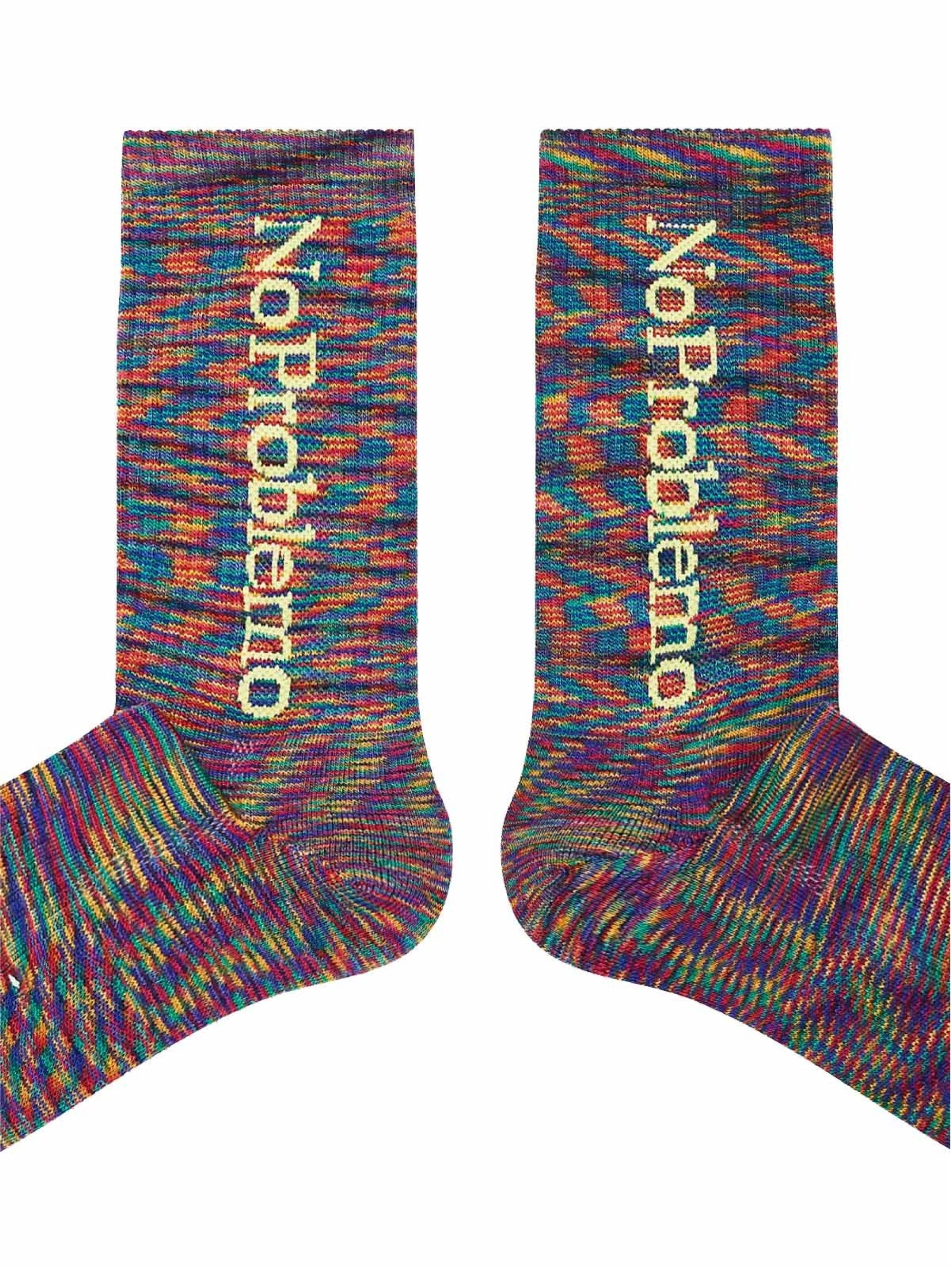 No Problem Space Dye Striped Socks