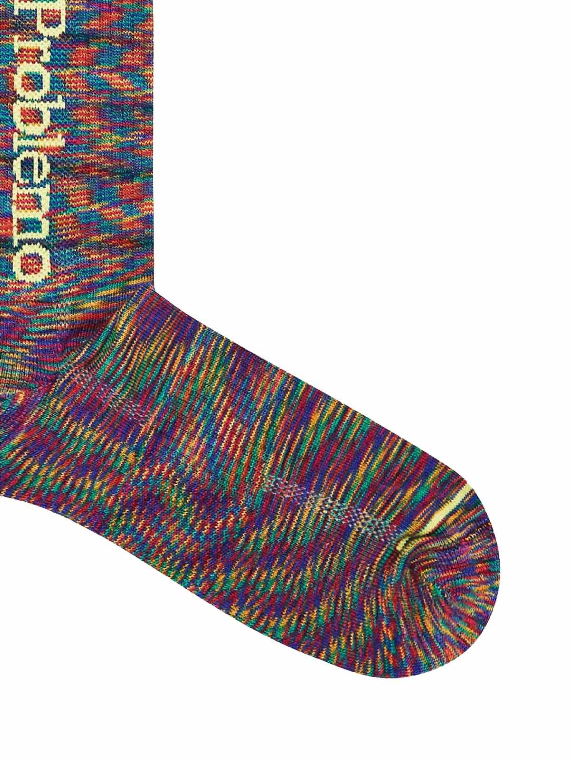 No Problem Space Dye Striped Socks