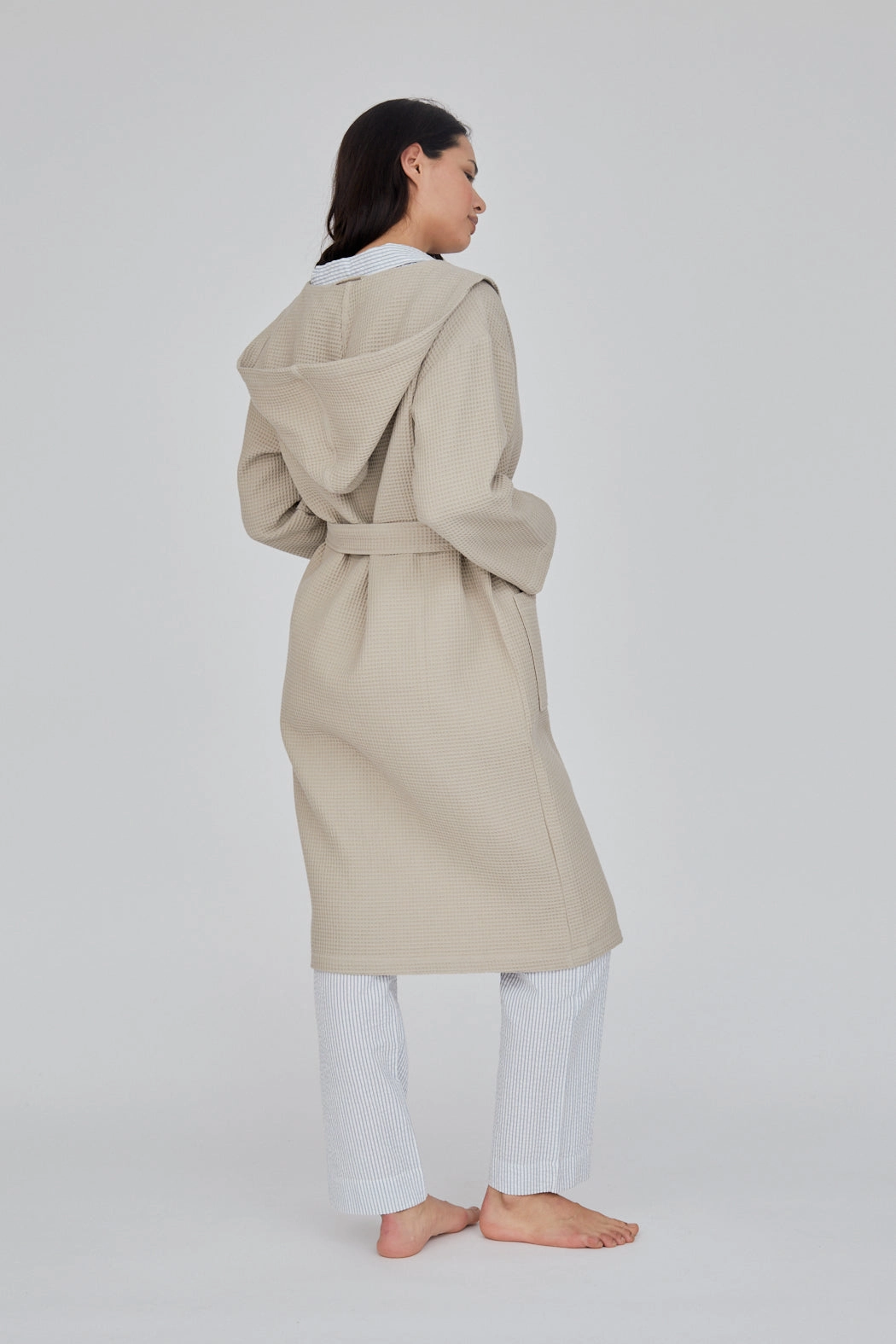 Nora Long Robe GOTS - Feather Gray