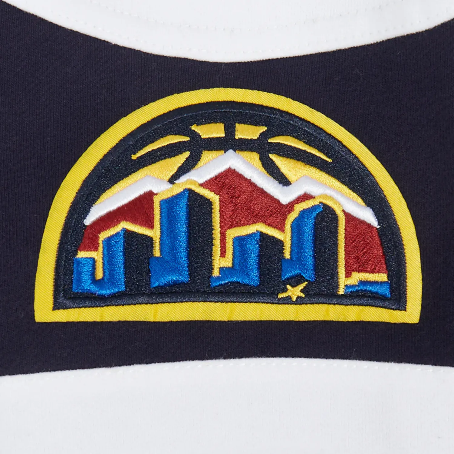 Nuggets #15 Nikola Jokic Colorblock Fleece P/O Hoody