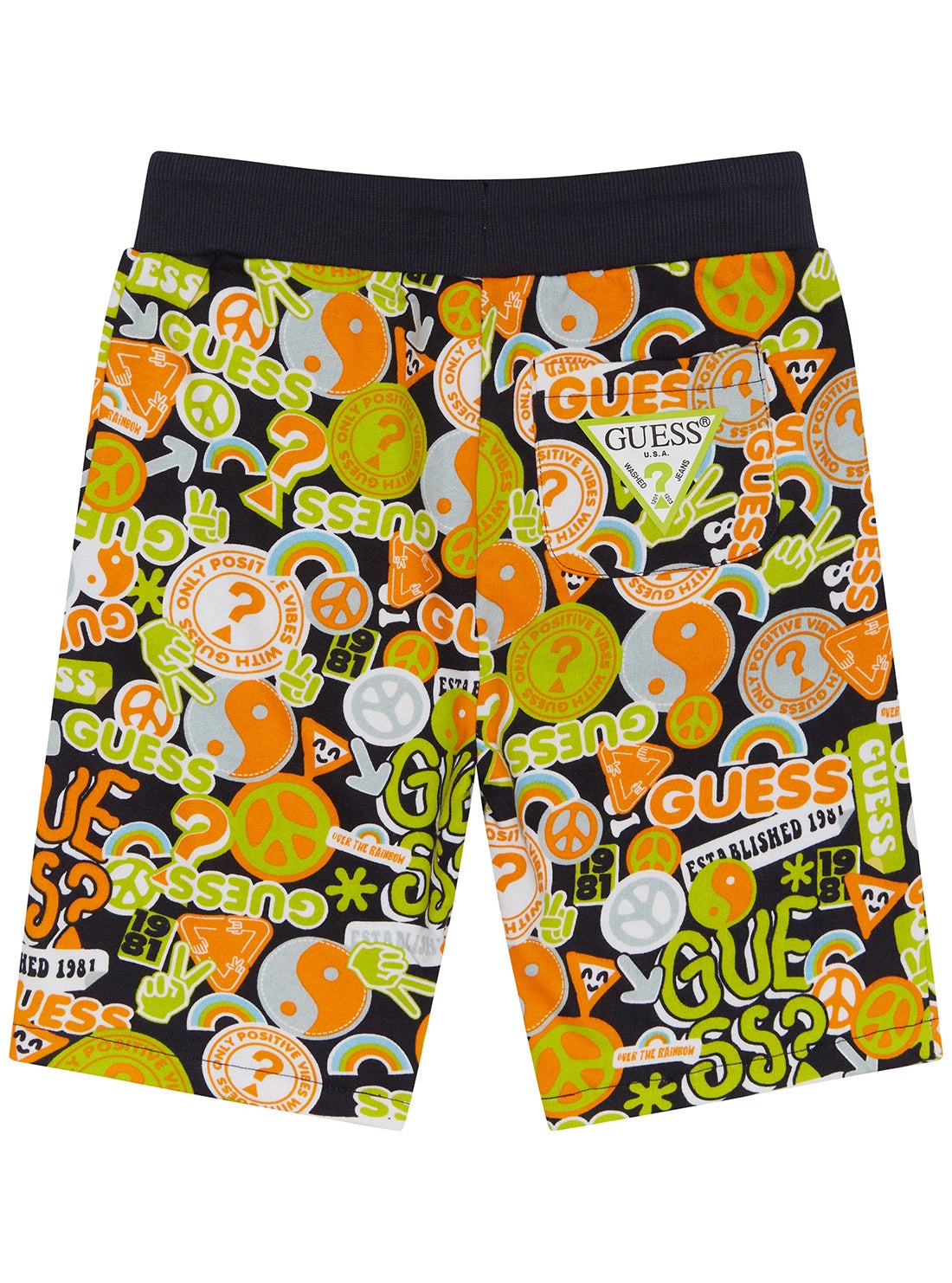 Orange and Green Peace Active Shorts (2-7)