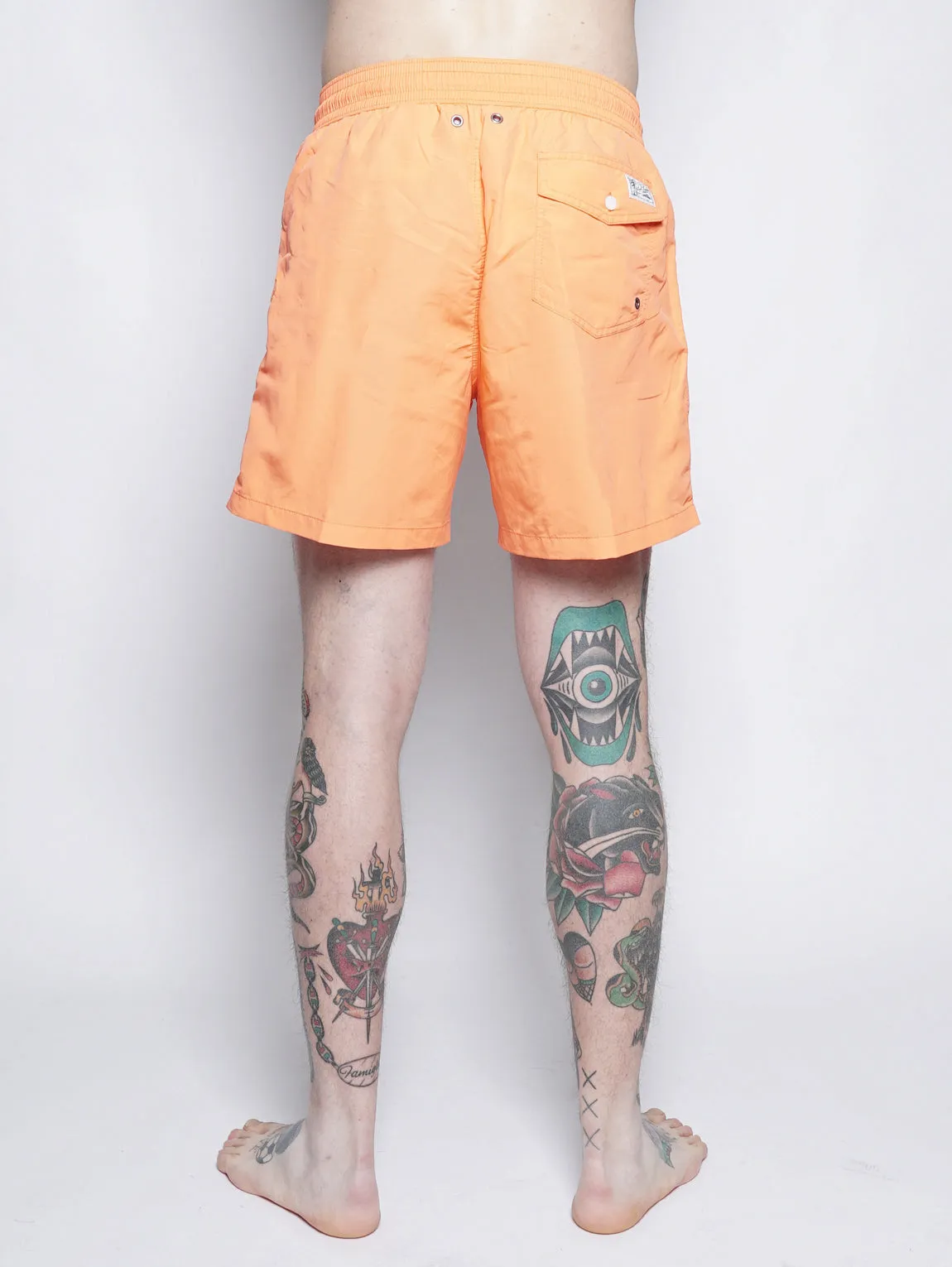 Orange swim shorts