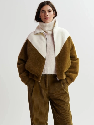 Oversized Reversible Khaki Bomber