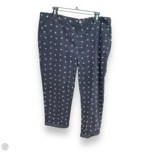 Pants Cropped By Tommy Hilfiger In Blue & White, Size: 16