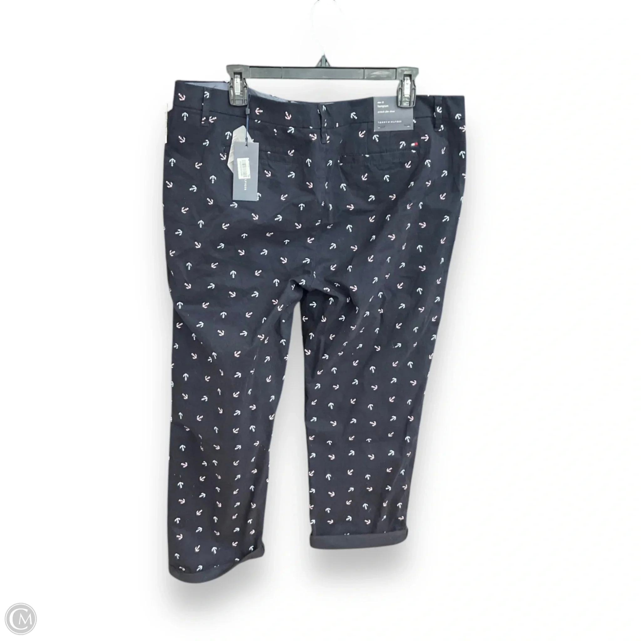 Pants Cropped By Tommy Hilfiger In Blue & White, Size: 16