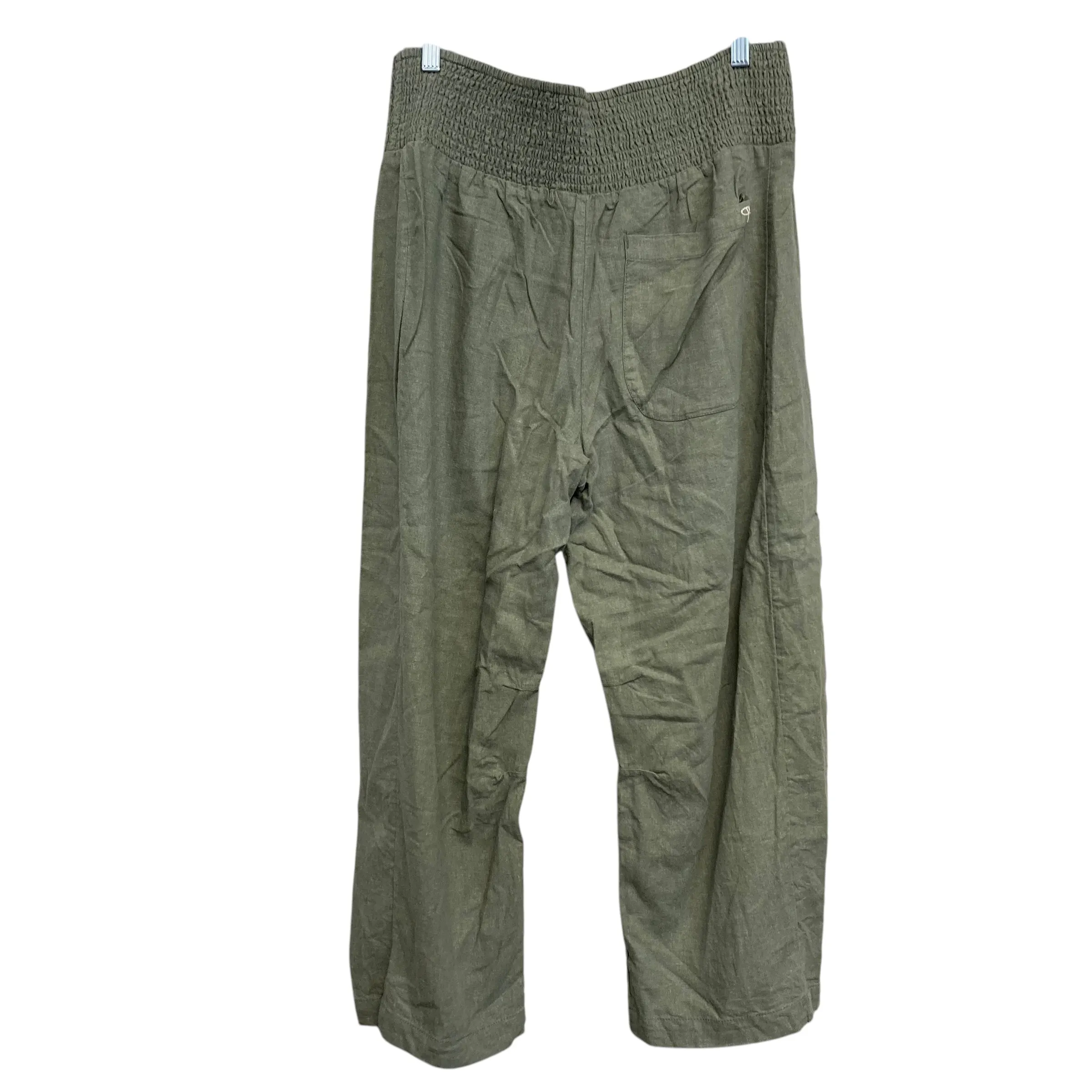 Pants Linen By Pilcro In Green, Size:M