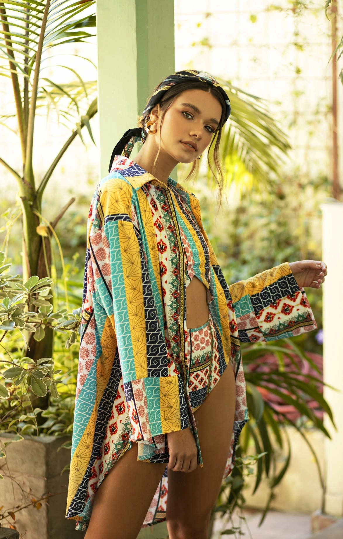 Pattern Oversized Shirt