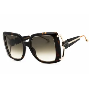 Philipp Plein Women's Sunglasses - Glossy Dark Havana Oversized Frame | SPP121S 0722
