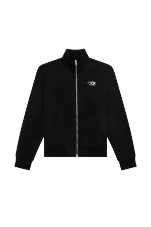 S-Ginni-Zip-Od Zip-up sweatshirt with metallic logo Black