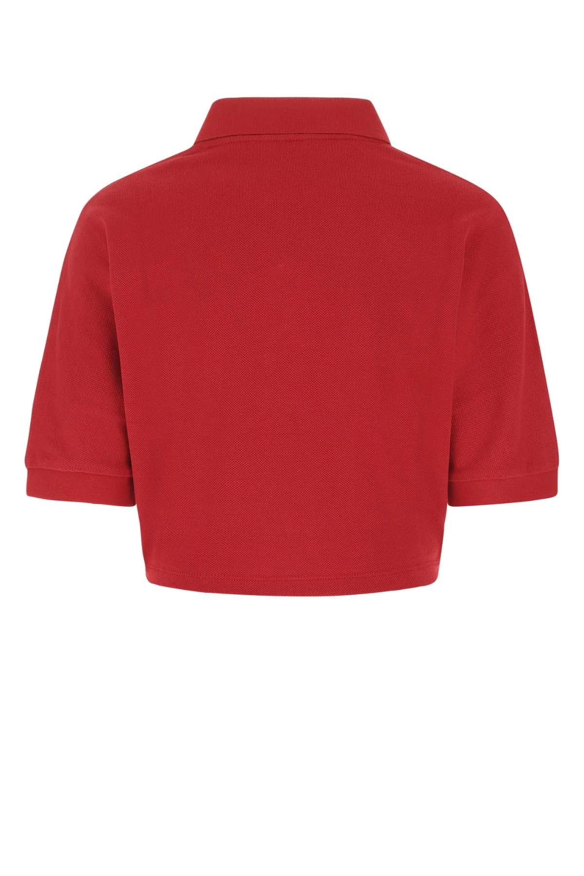 Saint Laurent Straight Hem Cropped Polo Top