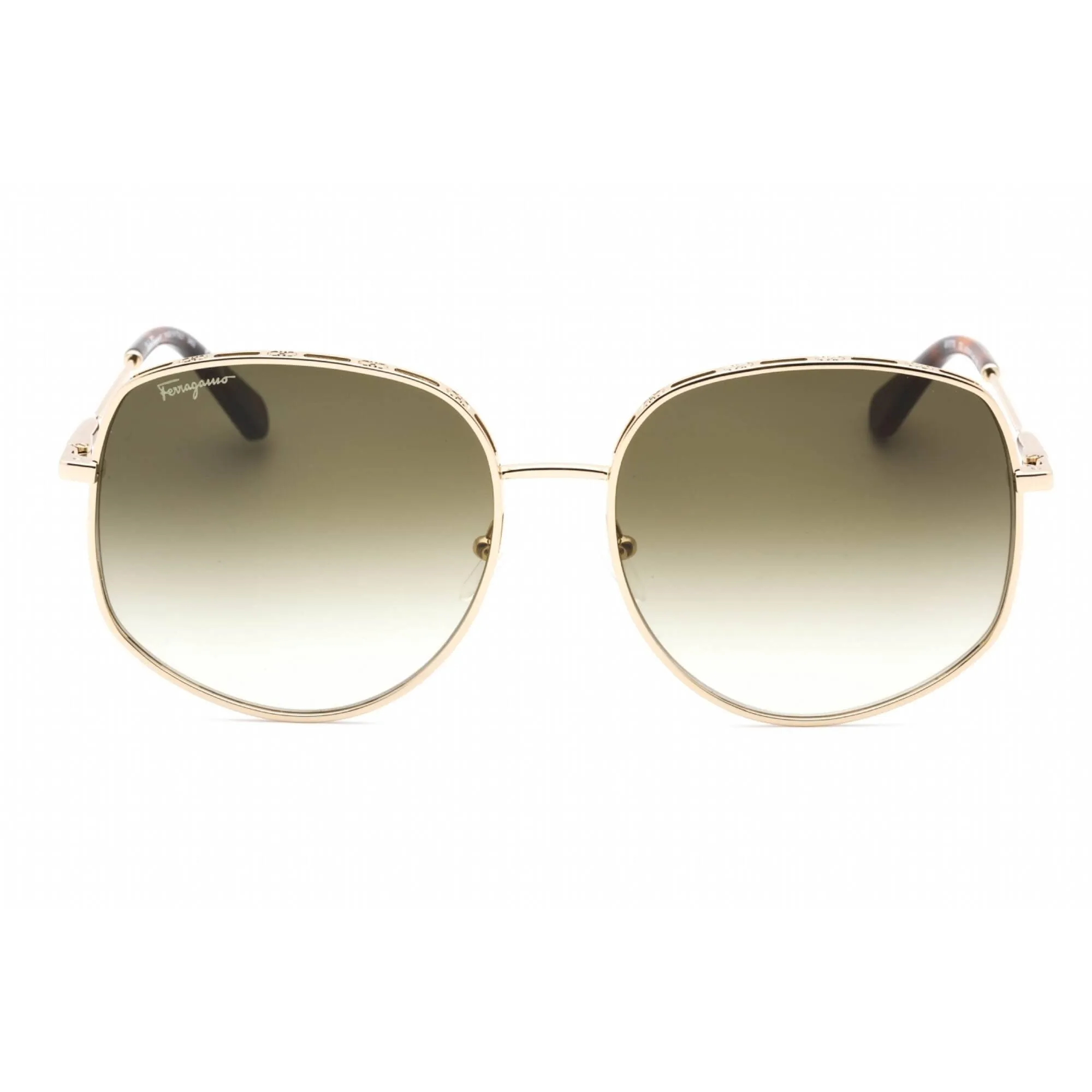 Salvatore Ferragamo Women's Sunglasses - Gold/Tortoise Full Rim Frame | SF277S 723