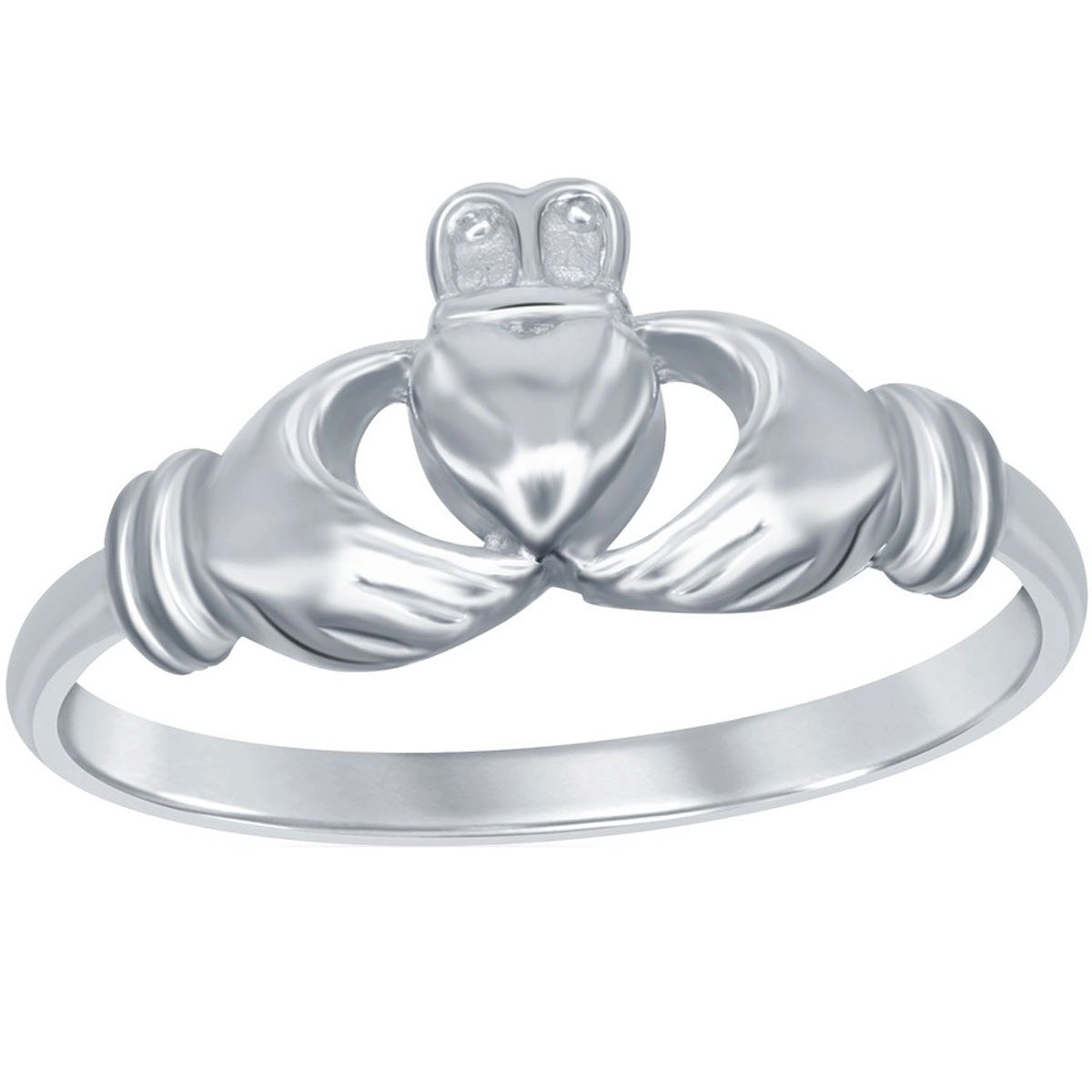 Sterling Silver Claddagh Ring - W-1800