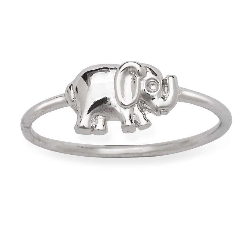 Sterling Silver Small Elephant Ring - W-1339