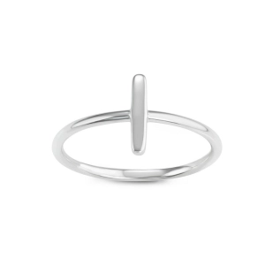 Sterling Silver Vertical Bar Ring - W-1624