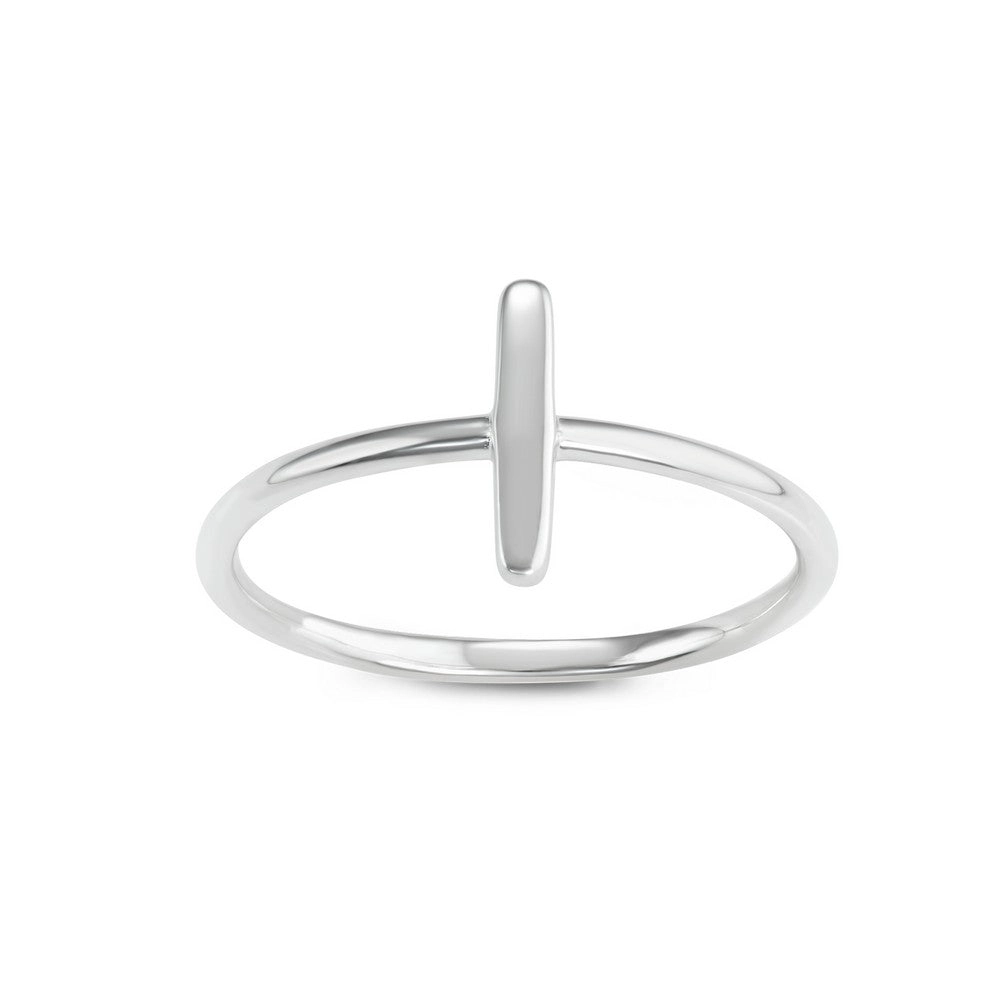 Sterling Silver Vertical Bar Ring - W-1624