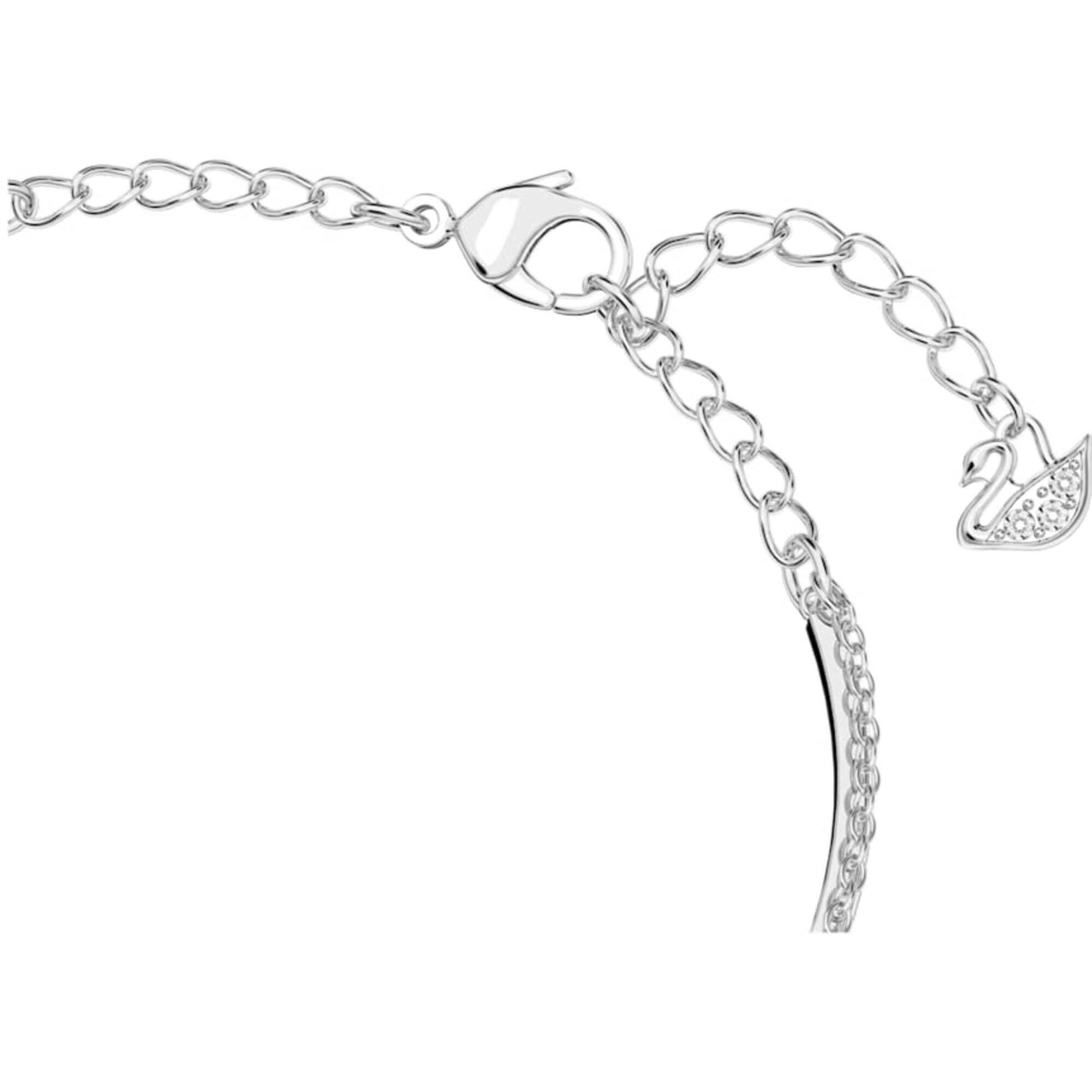 Swarovski Women's Bangle - Infinity White Crystals Elegant Rhodium Plated | 5520584