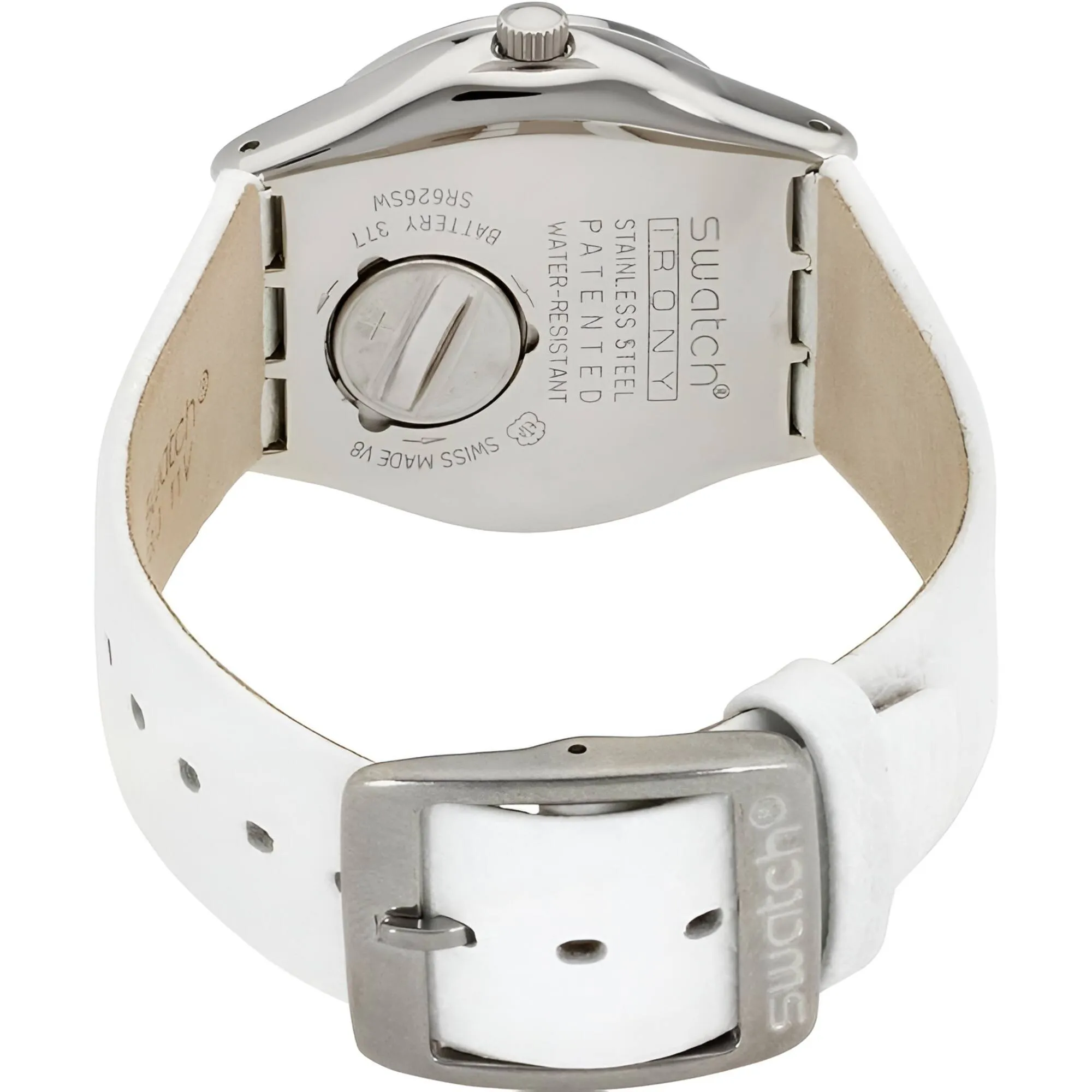 Swatch Women's Watch - Irony After Dinner White Dial Silicone Rubber Strap | YLS201