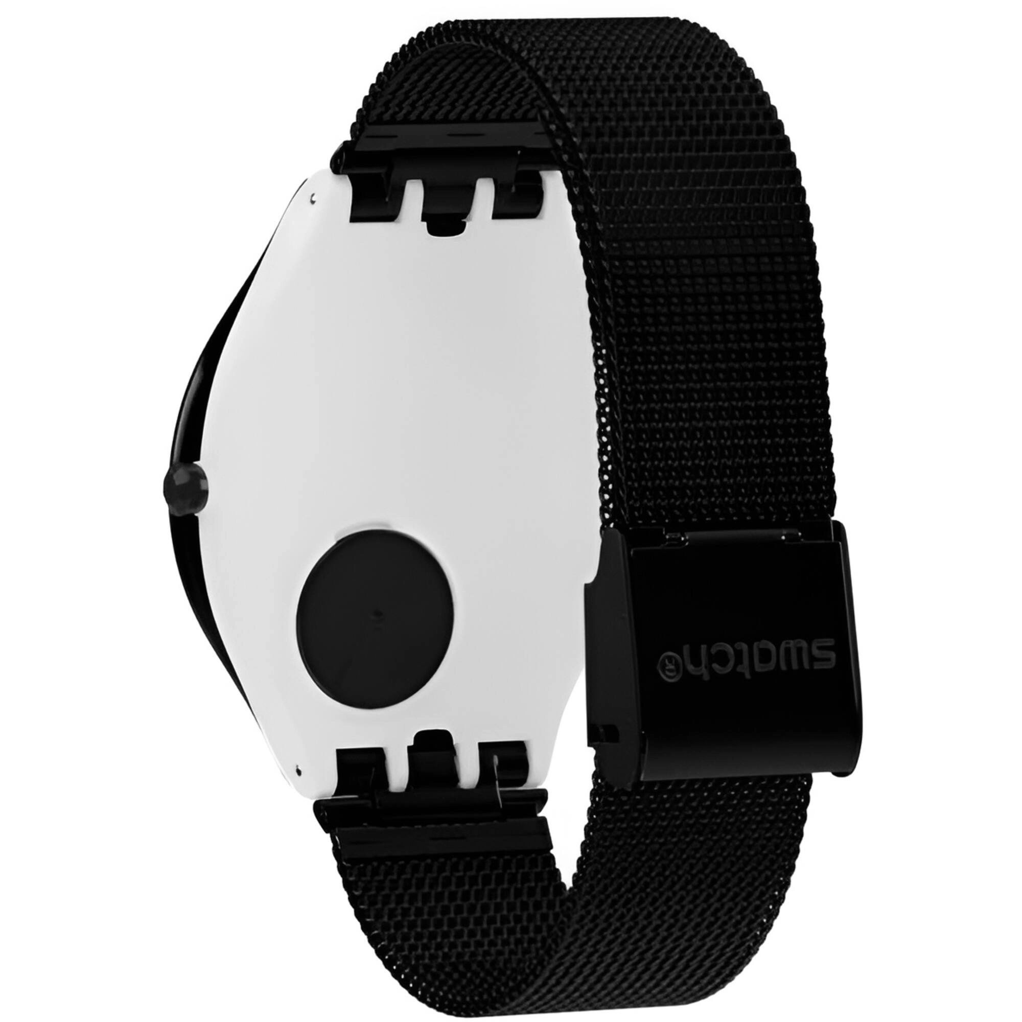 Swatch Women's Watch - Skin Skinotte Quartz Black Dial Milanese Bracelet | SVOB100M