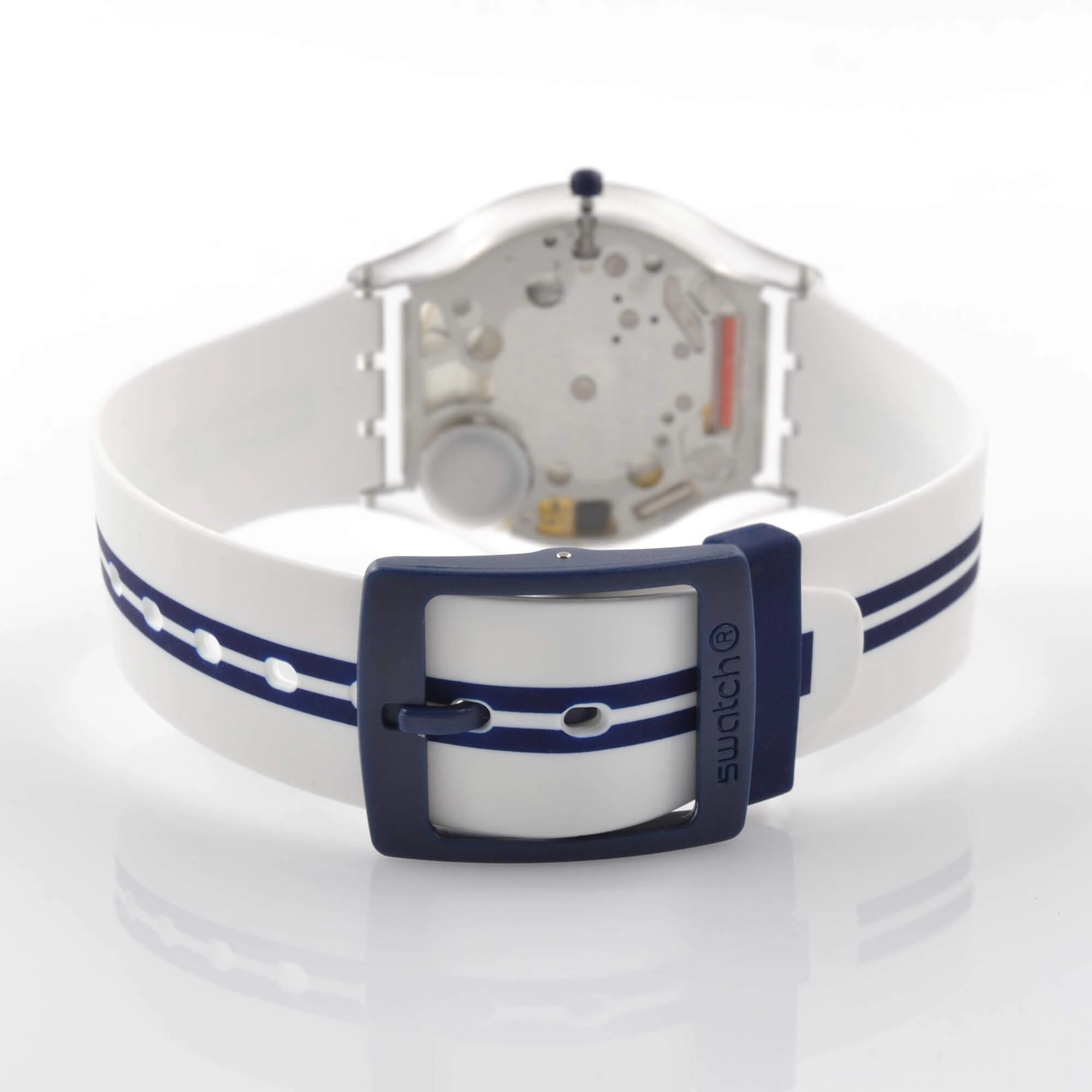 Swatch Women's Watch - Time to Swatch Mediolino Silver Dial Rubber Strap | SFE112