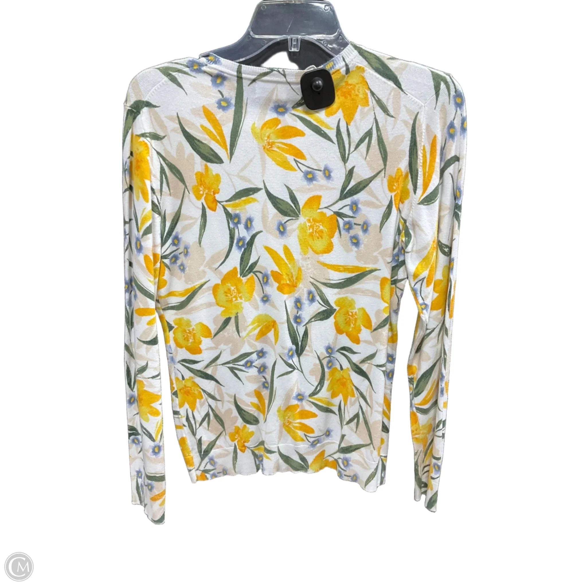 Sweater Cardigan By Karen Scott In Yellow, Size: S