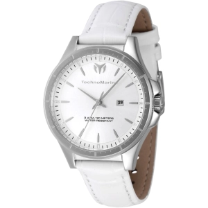 Technomarine Women's Watch - MoonSun Quartz Silver Tone Dial White Strap | TM-822039