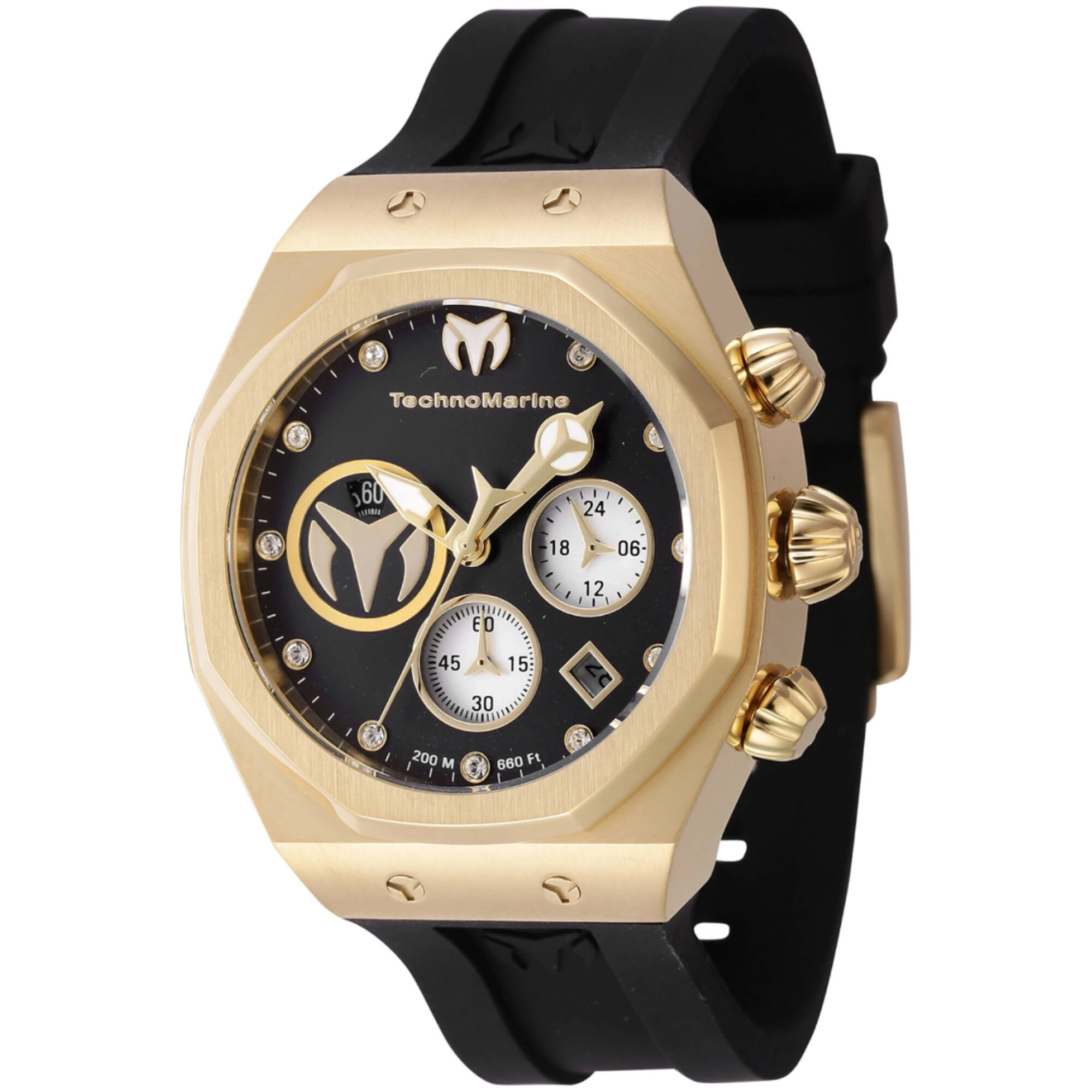 Technomarine Women's Watch - Reef Sun Chronograph Silver and Black Dial | TM-523007