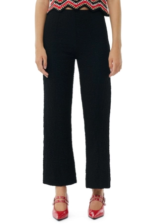 Textured Cropped Pants