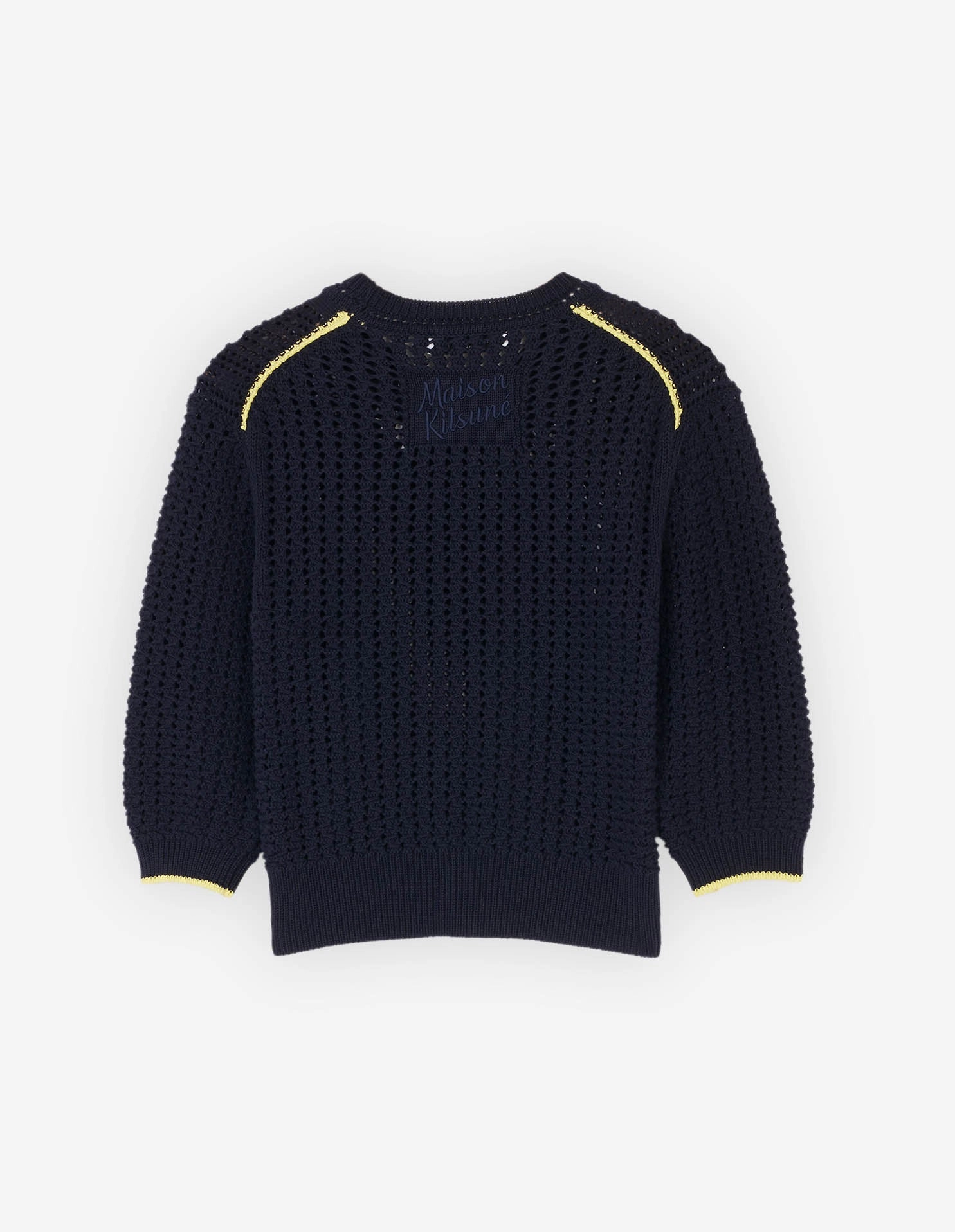 Texturised Cropped Jumper Navy