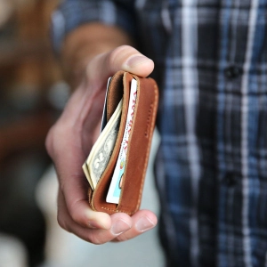 The Charleston Personalized Fine Leather Triple Sleeve Front Pocket Wallet Best Seller
