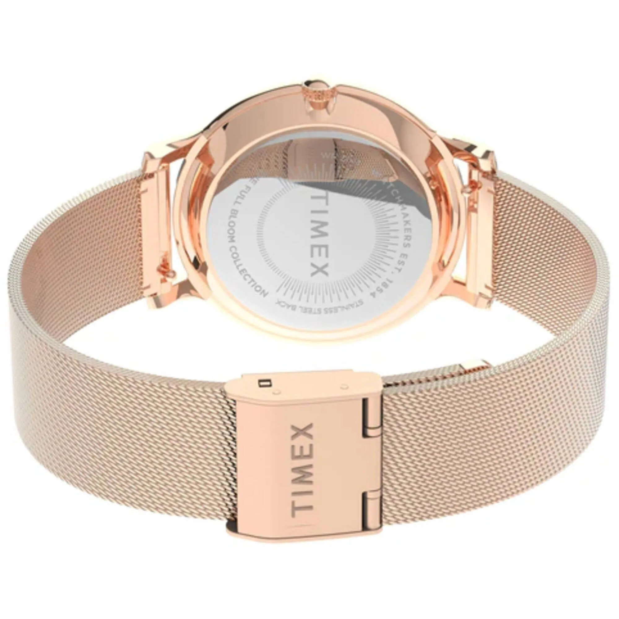 Timex Women's Watch - Full Bloom Rose Gold Stainless Steel Mesh Bracelet | TW2U19000