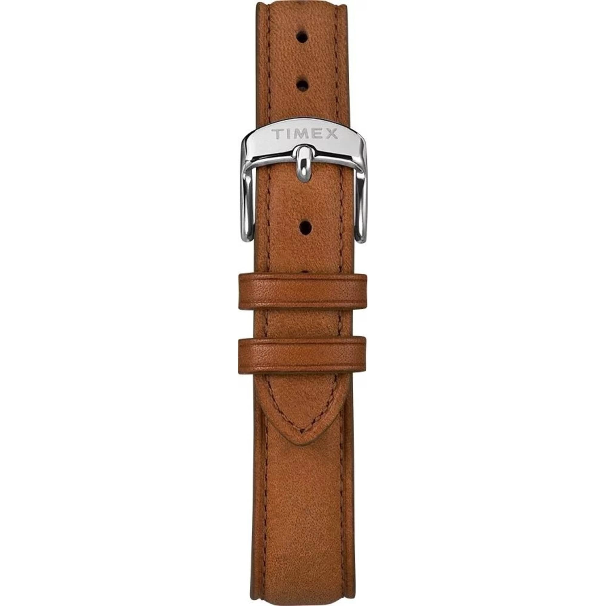 Timex Women's Watch - Meriden Quartz Silver Tone Dial Brown Leather Strap | TW2R89600