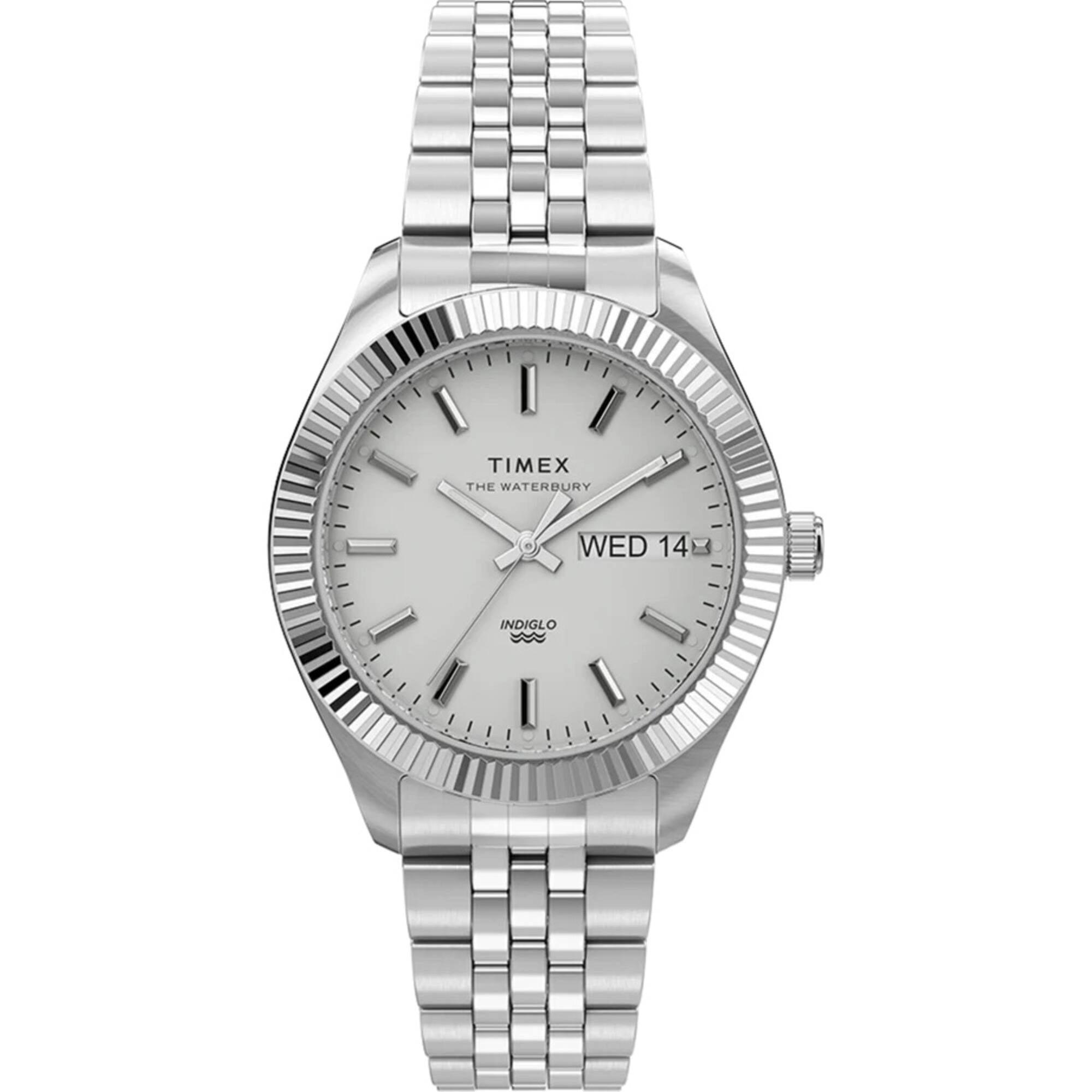 Timex Women's Watch - Waterbury Legacy Boyfriend White Dial Bracelet | TW2U78700VQ