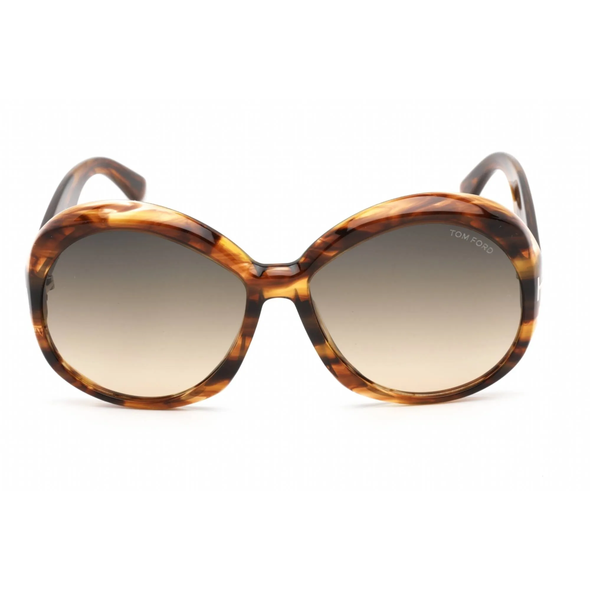 Tom Ford Women's Sunglasses - Colored Havana Plastic Oversized Frame | FT1010 55B